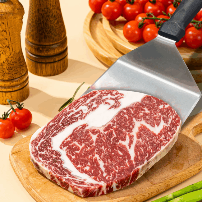 Slant Edge BBQ Spatula Grill Utensils With PP Handle