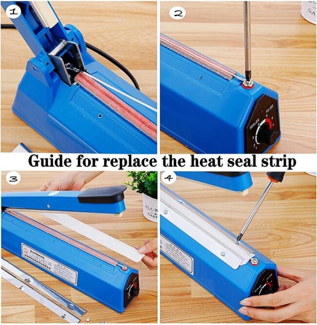 200mm Hand Impulse Heat Sealer Plastic Bag Film Food Sealing Packing Machine