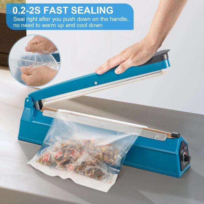 Fast Sealing Hand Impulse Heat Heating Sealer Plastic Bag Film Sealing Machine 400MM