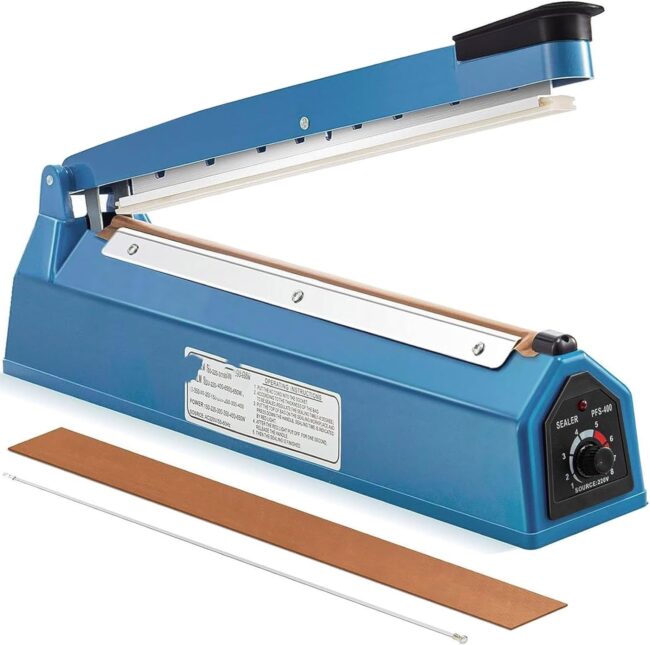 Fast Sealing Hand Impulse Heat Heating Sealer Plastic Bag Film Sealing Machine 400MM