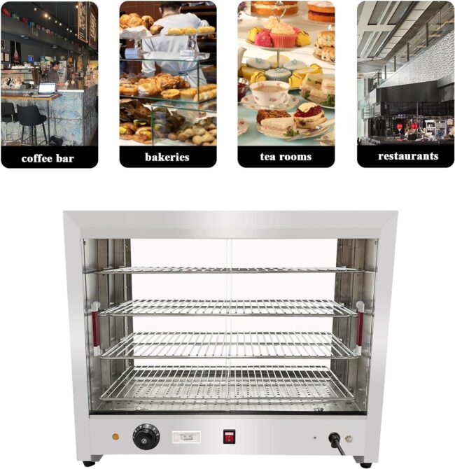 Countertop Commercial Hot Display Case Pie Warmer shelves