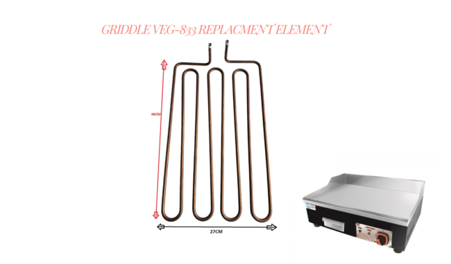 ELECTRIC FLAT TOP BURGER GRILL GRIDDLE HEATING ELEMENT VEG-833