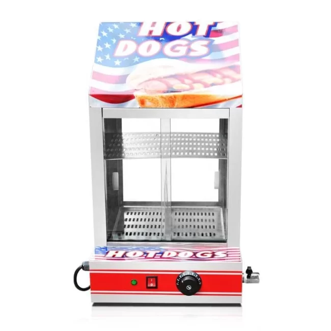 Electric Hot Dog Steamer Machine & Bun Warmer
